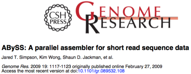 ABySS 1.0 paper