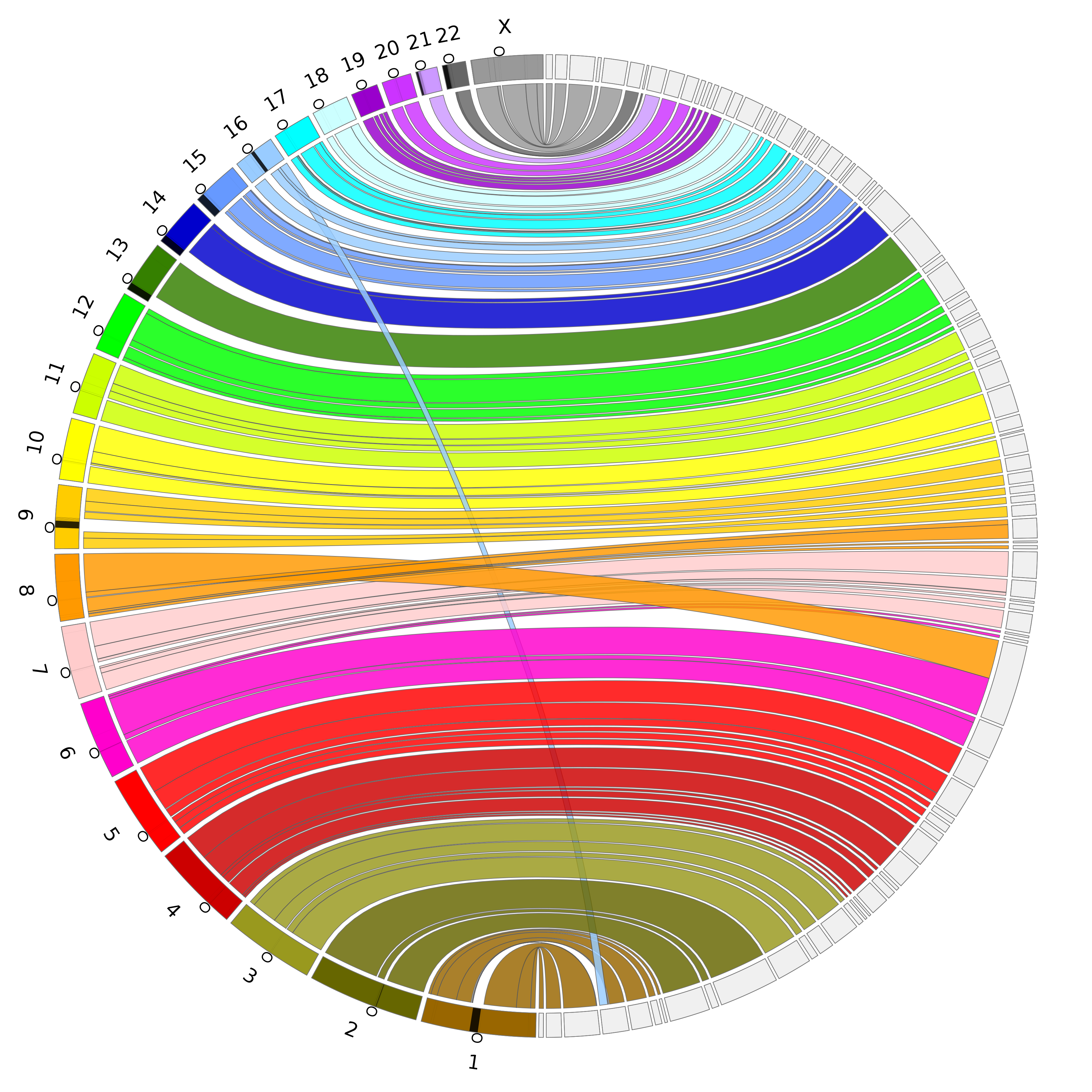 Jupiter plot of scaffolds mapped to the reference genome